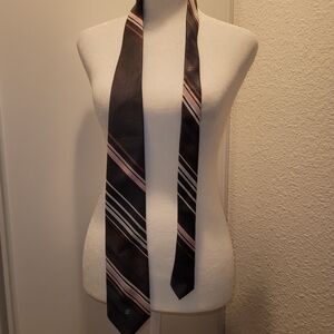 Elegant Gray And Pink Striped Men's Tie From Macys